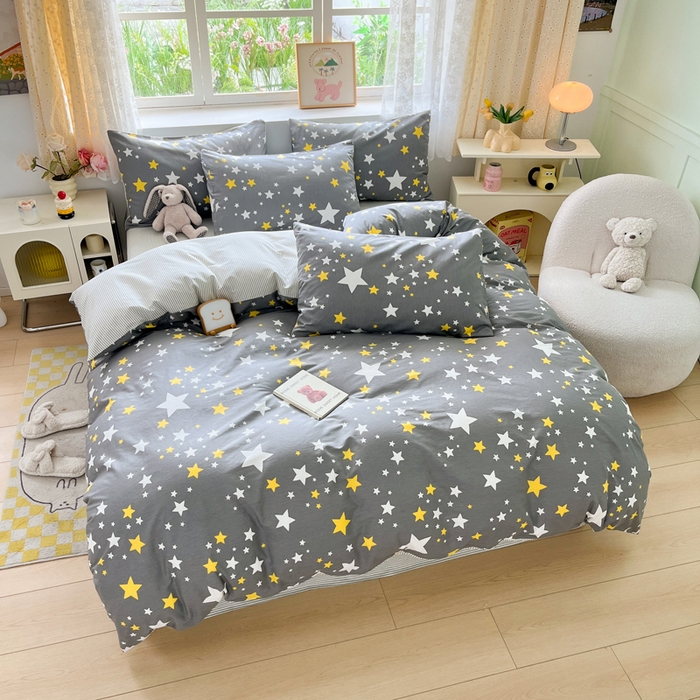 91家纺网 家纺一手货源 找家纺 芊寻家居 2024新款全棉13372花卉系列四件套 璀璨