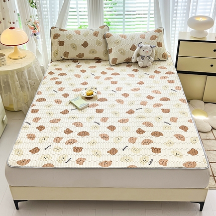 91家纺网 家纺一手货源 找家纺 （总）佳梦达 2025新款0.4厚度印花凉感丝乳胶凉席