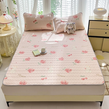 91家纺网 家纺一手货源 找家纺 （总）佳梦达 2025新款0.4厚度印花凉感丝乳胶凉席