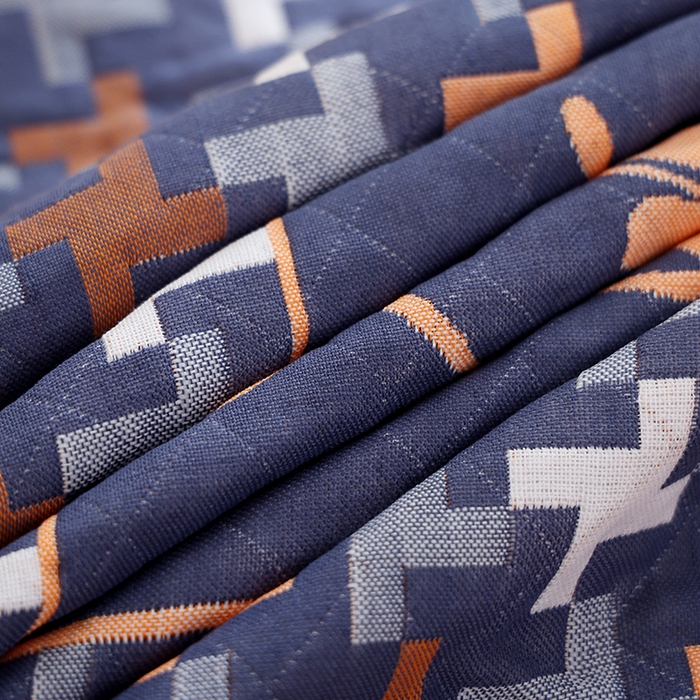 91家纺网 家纺一手货源 找家纺 朴尔-2024新款纯棉色织提花宽边定位四层纱布枕巾一对52*78 阳光风车-藏青