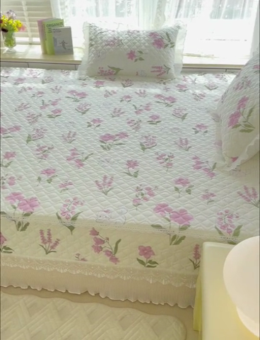 91家纺网 家纺一手货源 找家纺 冬然 2024新款全棉防滑榻榻米垫子炕垫纯棉床盖夹棉床单纯棉床单-招财猫