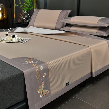 91家纺网 家纺一手货源 找家纺 （总）简一 2024新款A类抗菌冰丝席--床单款