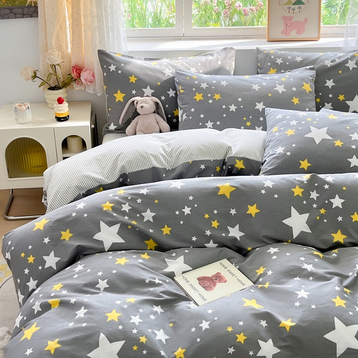 91家纺网 家纺一手货源 找家纺 芊寻家居 2024新款全棉13372花卉系列四件套 璀璨