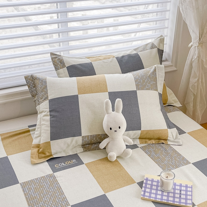 91家纺网 家纺一手货源 找家纺 金帛坊 2024新款全棉印花床单枕套三件套雅阁