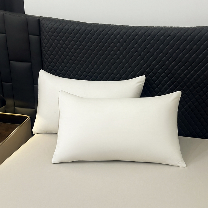 91家纺网 家纺一手货源 找家纺 直播爆款A类轻奢60S莱赛尔天丝四件套真丝四件套 本白+银灰