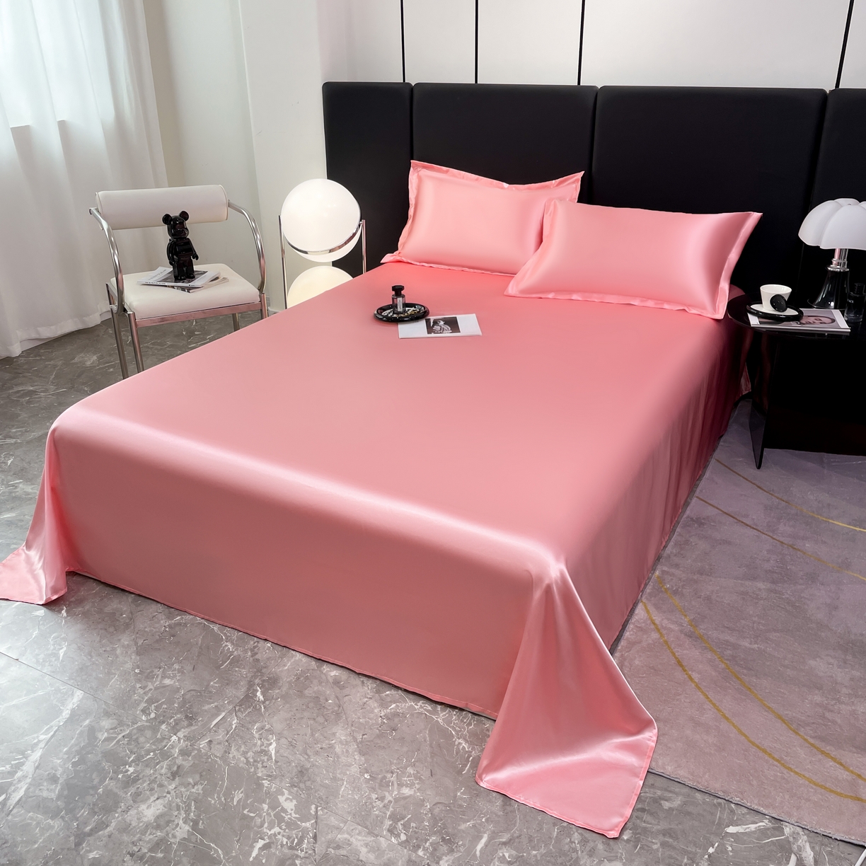 91家纺网 家纺一手货源 找家纺 梦舒羽 2025新款可水洗冰丝床垫保护罩防尘床单三件套 玉色