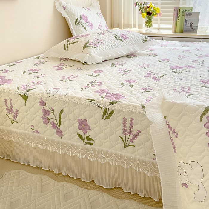 91家纺网 家纺一手货源 找家纺 冬然 2024新款全棉防滑榻榻米垫子炕垫纯棉床盖夹棉床单纯棉床单-招财猫