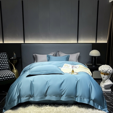 91家纺网 家纺一手货源 找家纺 （总）淼铭家纺-2025新款长绒棉埋绳工艺四件套--春熙系列