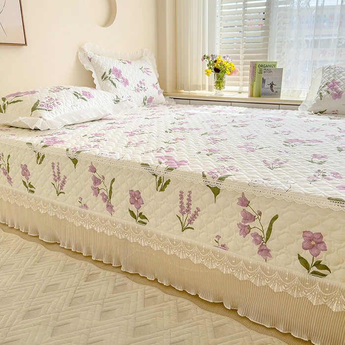 91家纺网 家纺一手货源 找家纺 冬然 2024新款全棉防滑榻榻米垫子炕垫纯棉床盖夹棉床单纯棉床单-招财猫