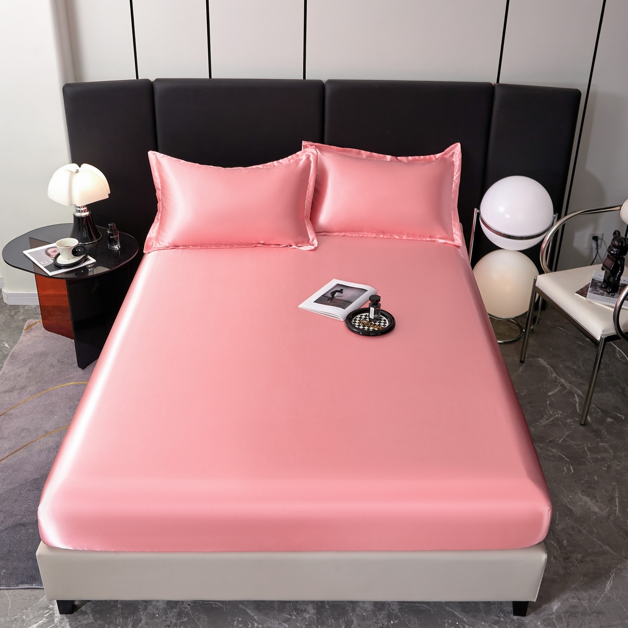 91家纺网 家纺一手货源 找家纺 梦舒羽 2025新款可水洗冰丝床垫保护套床笠三件套 玉色