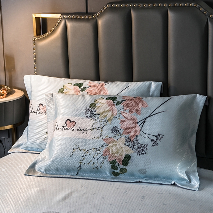 91家纺网 家纺一手货源 找家纺 大境 2024新款900d窝蜂冰丝凉席三件套 香草百合