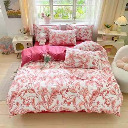 91家纺网 家纺一手货源 找家纺 （总）芊寻家居 2024新款全棉13372花卉系列四件套