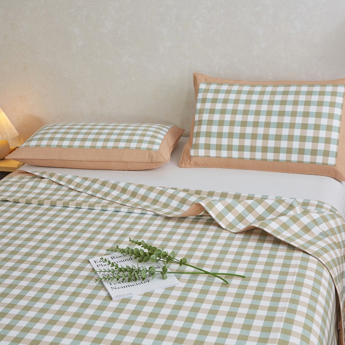 91家纺网 家纺一手货源 找家纺 金泰莱 2025新款加厚老粗布凉席三件套全棉老粗布床单纯棉床单软凉席 未央