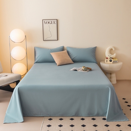 寐眠 2024新款全棉水洗棉床单床笠单品-单床单 雾蓝