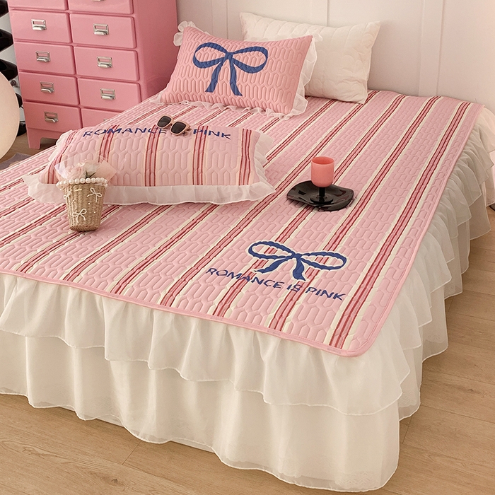 91家纺网 家纺一手货源 找家纺 昔可家纺 2024新款床裙款乳胶席 芭蕾少女蝴蝶结