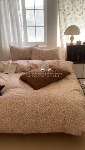 91家纺网 家纺一手货源 找家纺 六巷胡同 2024新款INS韩国博主风小碎花四件套 素商