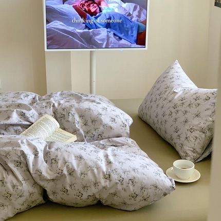 91家纺网 家纺一手货源 找家纺 （总）六巷胡同 2024新款INS韩国博主风小碎花四件套