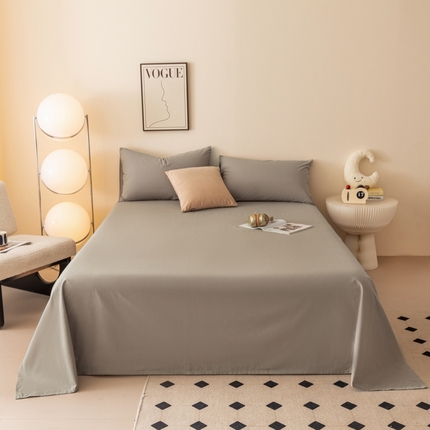 寐眠 2024新款全棉水洗棉床单床笠单品-单床单 水泥灰