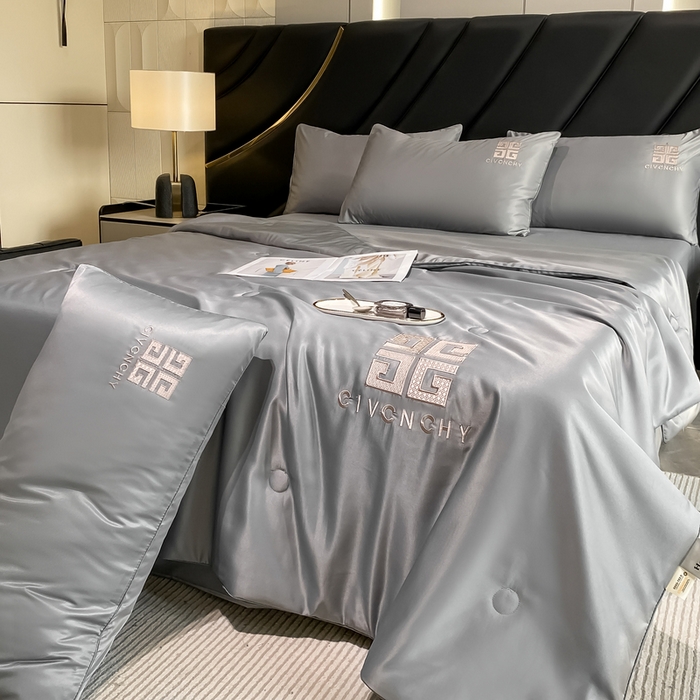 91家纺网 家纺一手货源 找家纺 露梦家纺 2025新款水洗真丝刺绣夏被-梵希 梵希-高级灰