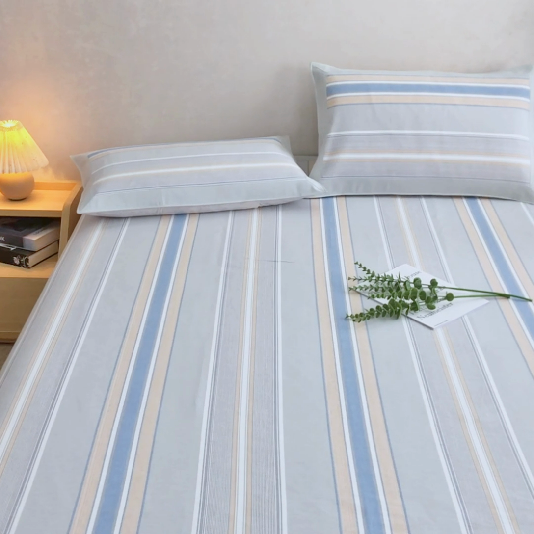 91家纺网 家纺一手货源 找家纺 金泰莱 2025新款加厚老粗布凉席三件套全棉老粗布床单纯棉床单软凉席 扶风