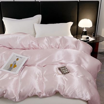 91家纺网 家纺一手货源 找家纺 （总）梦舒羽 2025新款可水洗冰丝被套双人床被套带同款床单床笠四件套