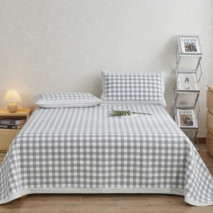 91家纺网 家纺一手货源 找家纺 （总）金泰莱 2025新款加厚老粗布凉席三件套全棉老粗布床单纯棉床单软凉席