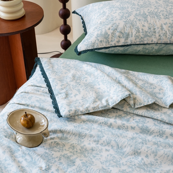 91家纺网 家纺一手货源 找家纺 梦依依 2025新款全棉大豆纤维被-风格二 森物语-兰