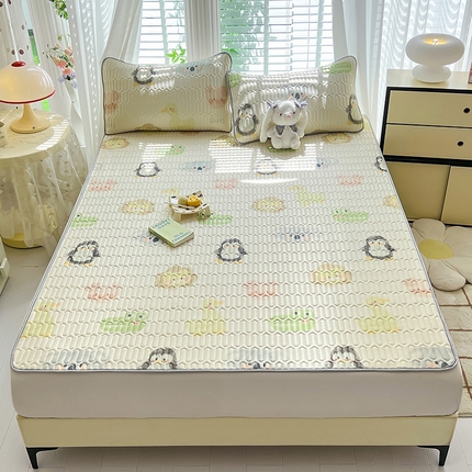 91家纺网 家纺一手货源 找家纺 （总）佳梦达 2025新款0.4厚度印花凉感丝乳胶凉席