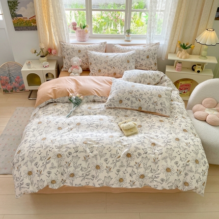 91家纺网 家纺一手货源 找家纺 （总）芊寻家居 2024新款全棉13372花卉系列四件套