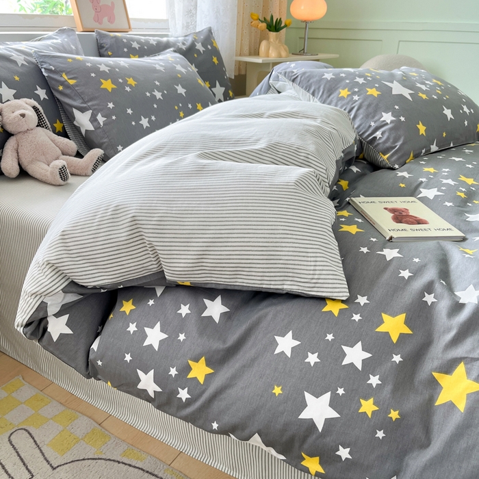 91家纺网 家纺一手货源 找家纺 芊寻家居 2024新款全棉13372花卉系列四件套 璀璨