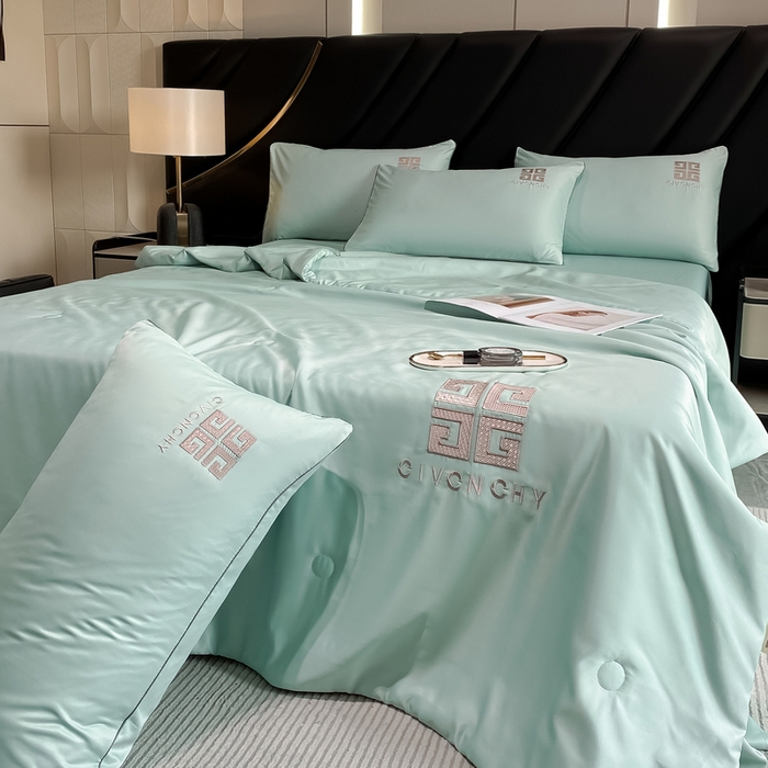 91家纺网 家纺一手货源 找家纺 露梦家纺 2025新款水洗真丝刺绣夏被-梵希 梵希-薄荷绿