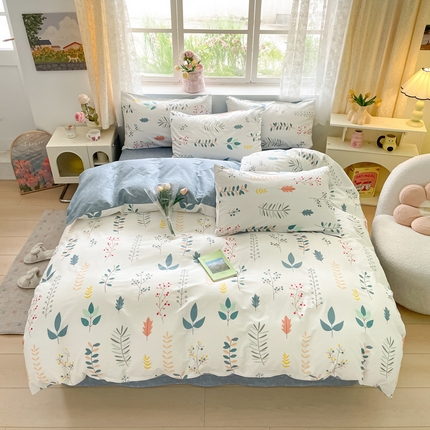 芊寻家居 2024新款全棉13372花卉系列四件套 盎然