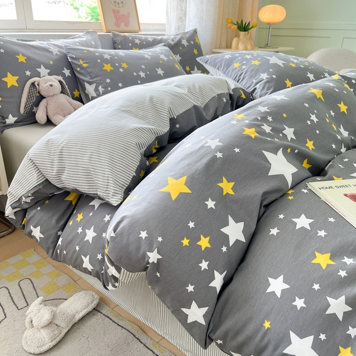 91家纺网 家纺一手货源 找家纺 芊寻家居 2024新款全棉13372花卉系列四件套 璀璨