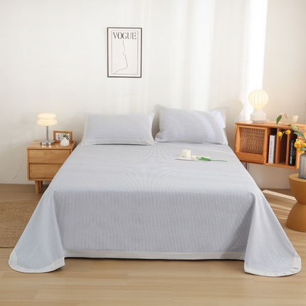 91家纺网 家纺一手货源 找家纺 （总）金泰莱 2025新款加厚老粗布凉席三件套全棉老粗布床单纯棉床单软凉席