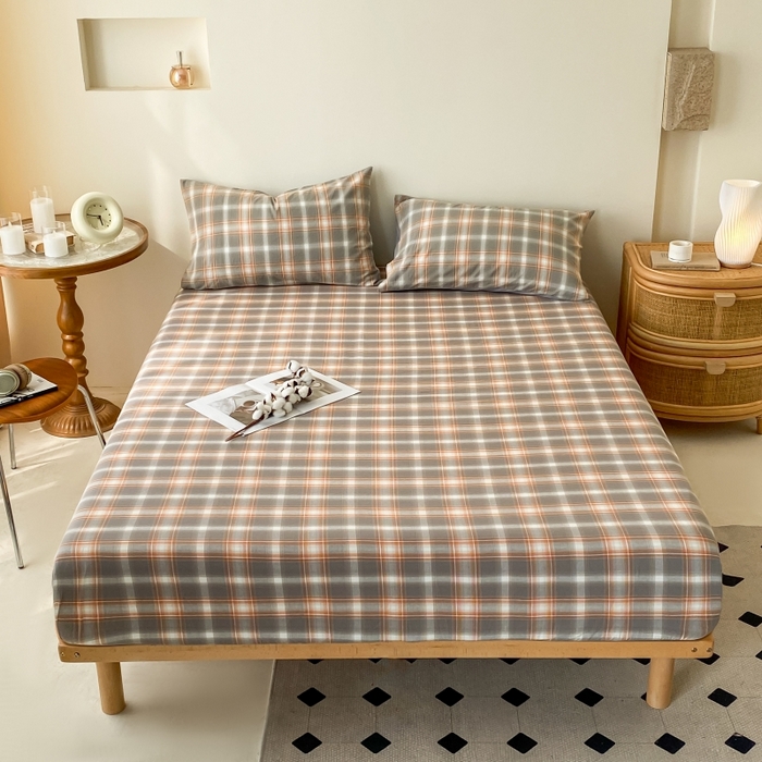 91家纺网 家纺一手货源 找家纺 寐眠 2024新款全棉水洗棉床单床笠单品-单床笠 洛卡灰