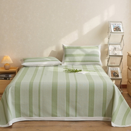 91家纺网 家纺一手货源 找家纺 （总）金泰莱 2025新款加厚老粗布凉席三件套全棉老粗布床单纯棉床单软凉席