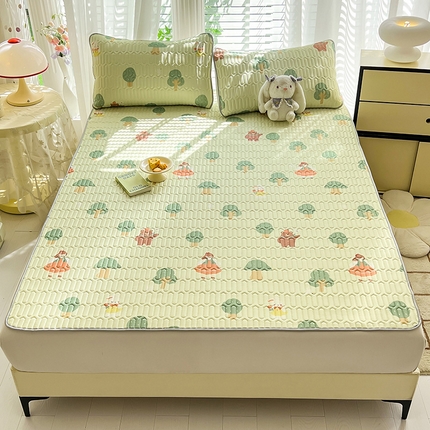 91家纺网 家纺一手货源 找家纺 （总）佳梦达 2025新款0.4厚度印花凉感丝乳胶凉席