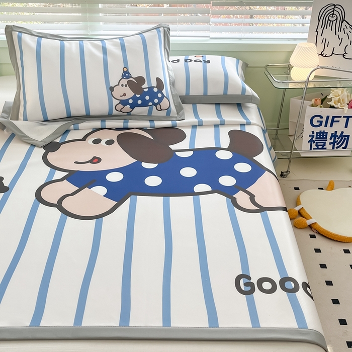 91家纺网 家纺一手货源 找家纺 川悦生活 2024新款碳光冰丝席 阿苏小狗