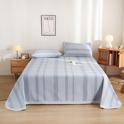 91家纺网 家纺一手货源 找家纺 （总）金泰莱 2025新款加厚老粗布凉席三件套全棉老粗布床单纯棉床单软凉席