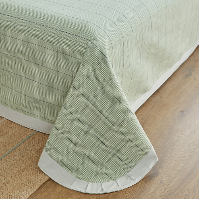 91家纺网 家纺一手货源 找家纺 金泰莱 2025新款加厚老粗布凉席三件套全棉老粗布床单纯棉床单软凉席 朝歌