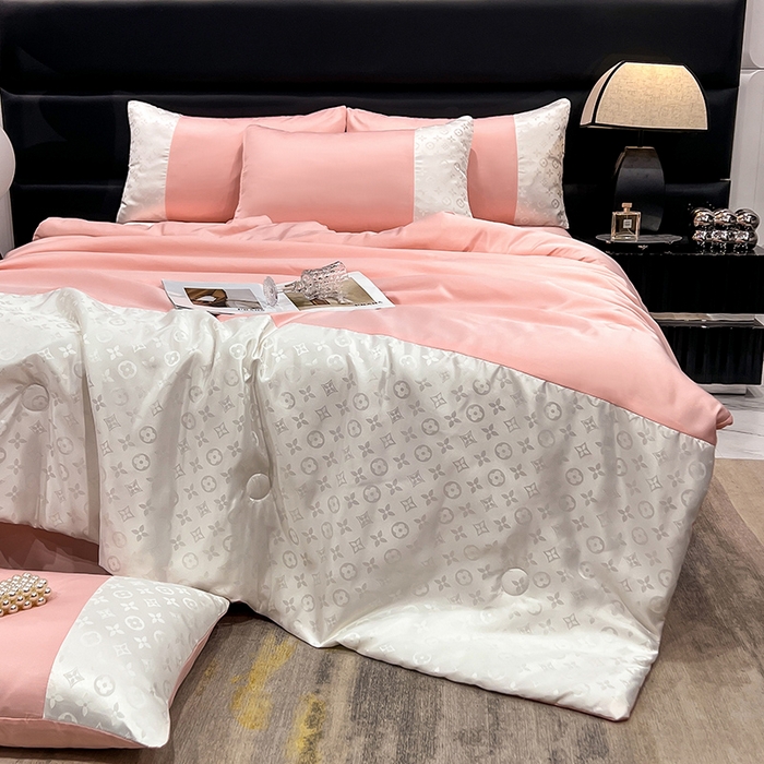 91家纺网 家纺一手货源 找家纺 （总）梦之岛 2024新款水洗真丝提花空调被夏被四件套-路易公主