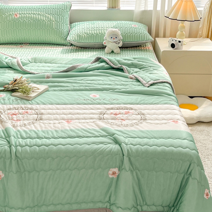 91家纺网 家纺一手货源 找家纺 福来临家纺 2026新款印花夏被 晨光