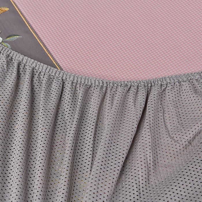 91家纺网 家纺一手货源 找家纺 简一 2024新款A类抗菌冰丝席--床笠款 蝶恋花抗菌席粉床笠