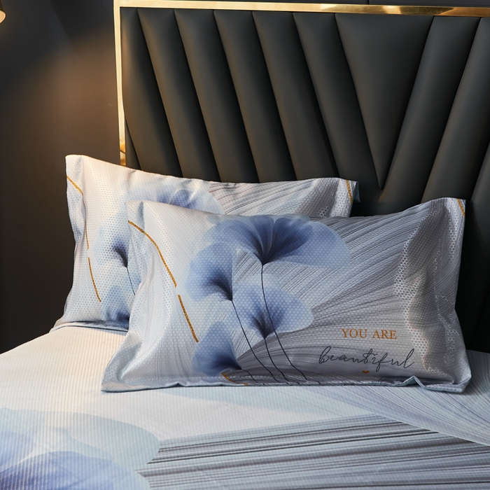 91家纺网 家纺一手货源 找家纺 大境 2024新款900d窝蜂冰丝凉席三件套 恋夏时光