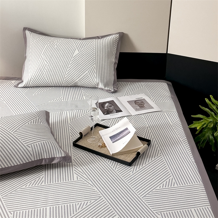 91家纺网 家纺一手货源 找家纺 三味舒屋 2025新款抗菌防螨900D高端养生冰藤席--马汀系列 马汀灰床席