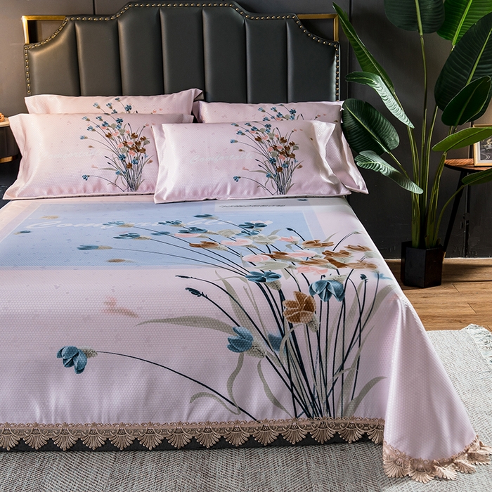 91家纺网 家纺一手货源 找家纺 大境 2024新款900d窝蜂冰丝凉席三件套 密语芬芳