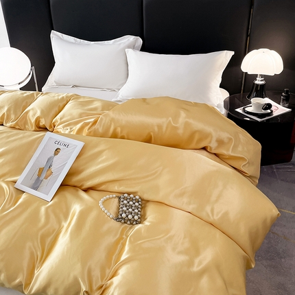 91家纺网 家纺一手货源 找家纺 （总）梦舒羽 2025新款可水洗冰丝被套双人床被套带同款床单床笠四件套