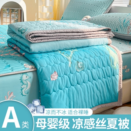 91家纺网 家纺一手货源 找家纺 （总）福来临 2025新款印花凉感丝夏被夏凉被空调被子被芯