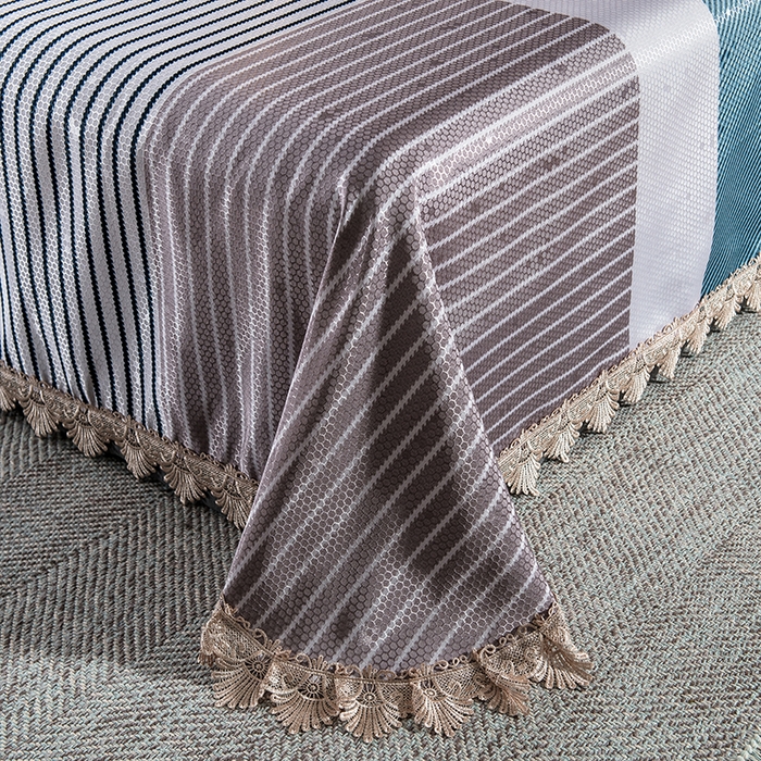 91家纺网 家纺一手货源 找家纺 大境 2024新款900d窝蜂冰丝凉席三件套 浪漫仲夏