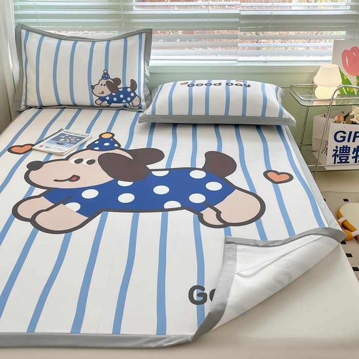 91家纺网 家纺一手货源 找家纺 川悦生活 2024新款碳光冰丝席 阿苏小狗